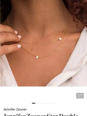 Jennifer Zeuner Gold Star Layered Necklace
